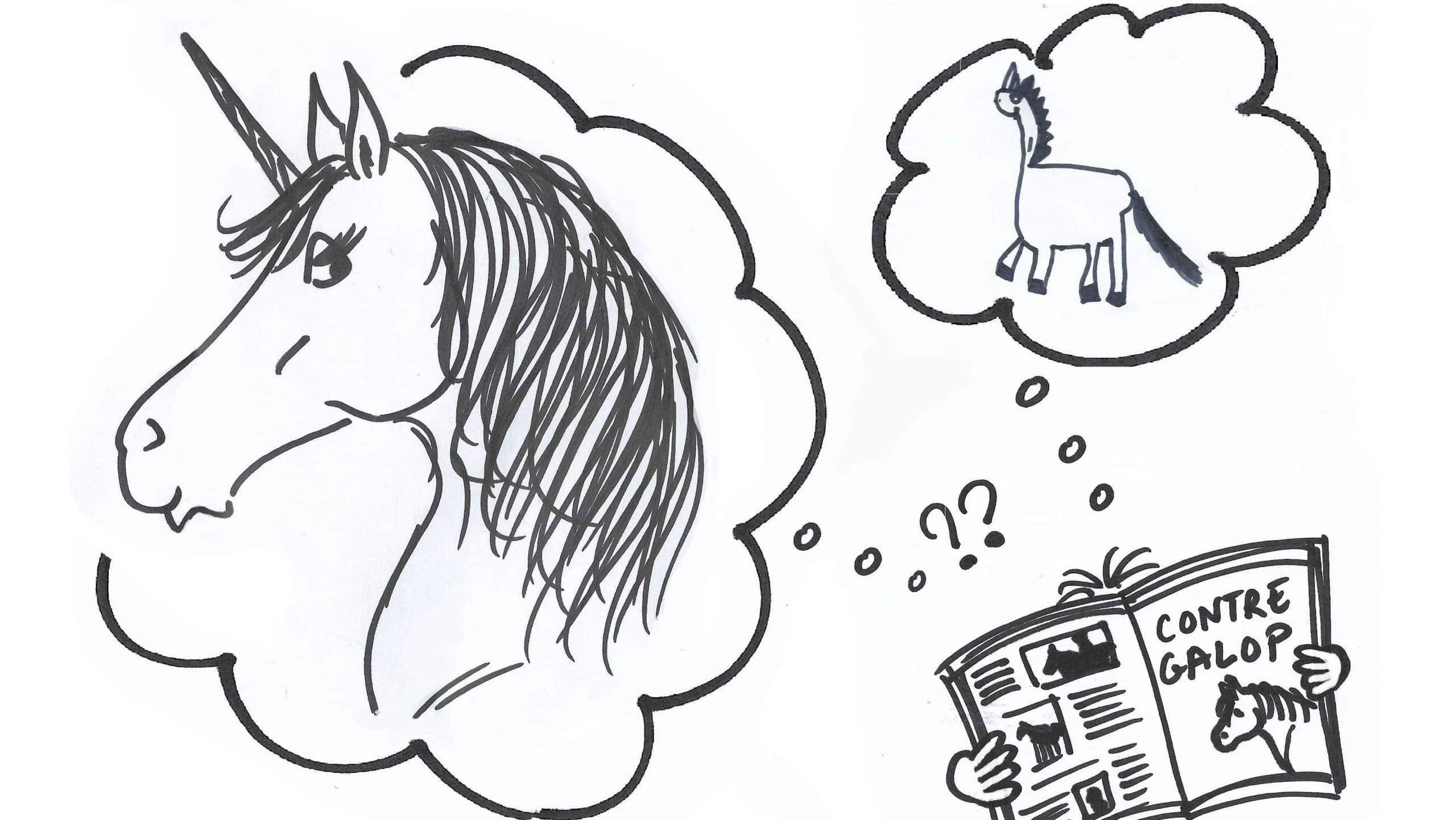 Dessin licorne : Apprendre à dessiner une licorne