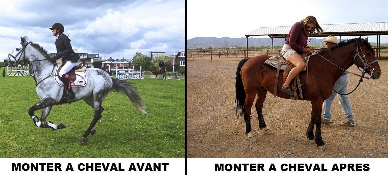 Monter à cheval : avant vs maintenant